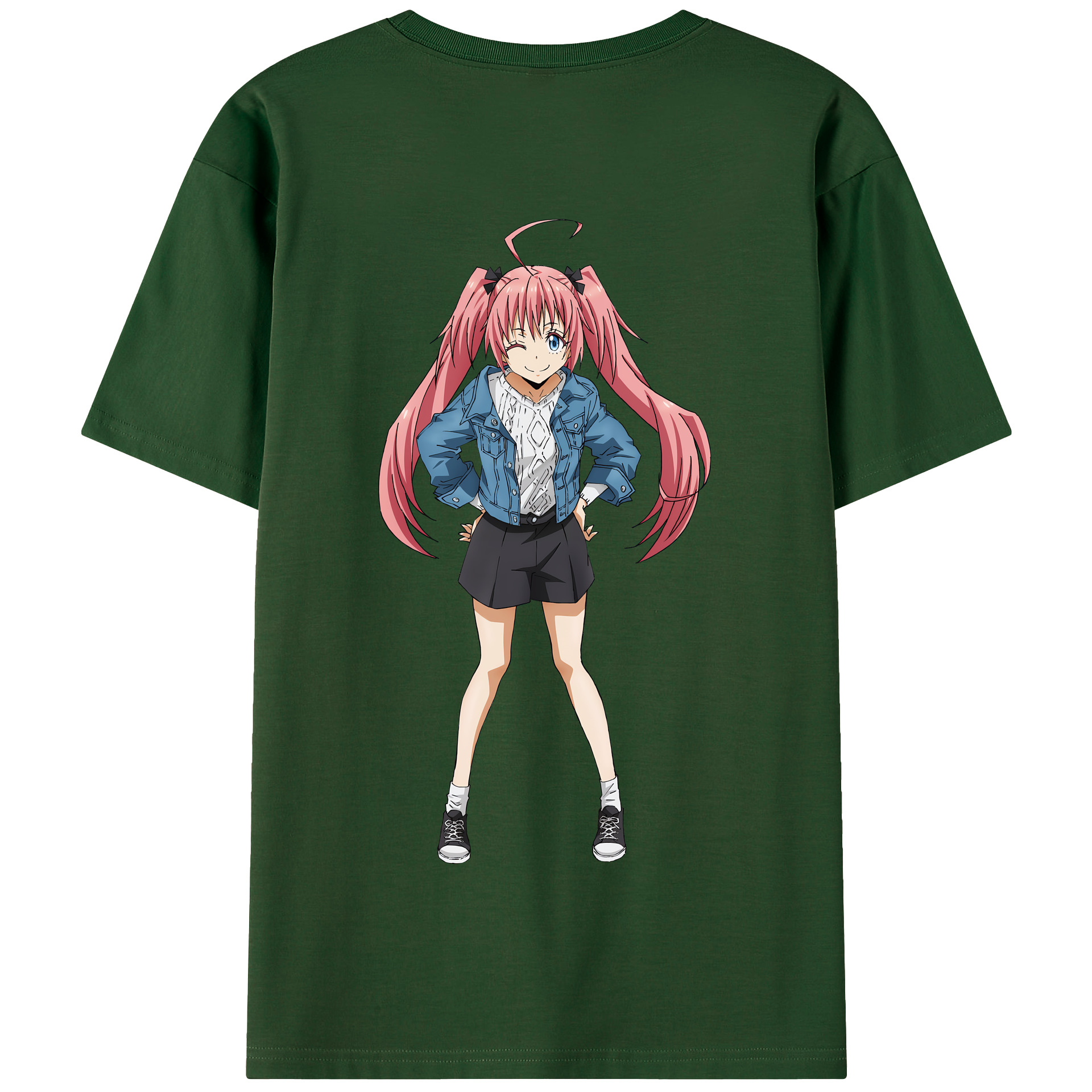 （画像用） 転スラ Regarding Reincarnated to Slime 綿100％半袖Tシャツ（背面プリント）
